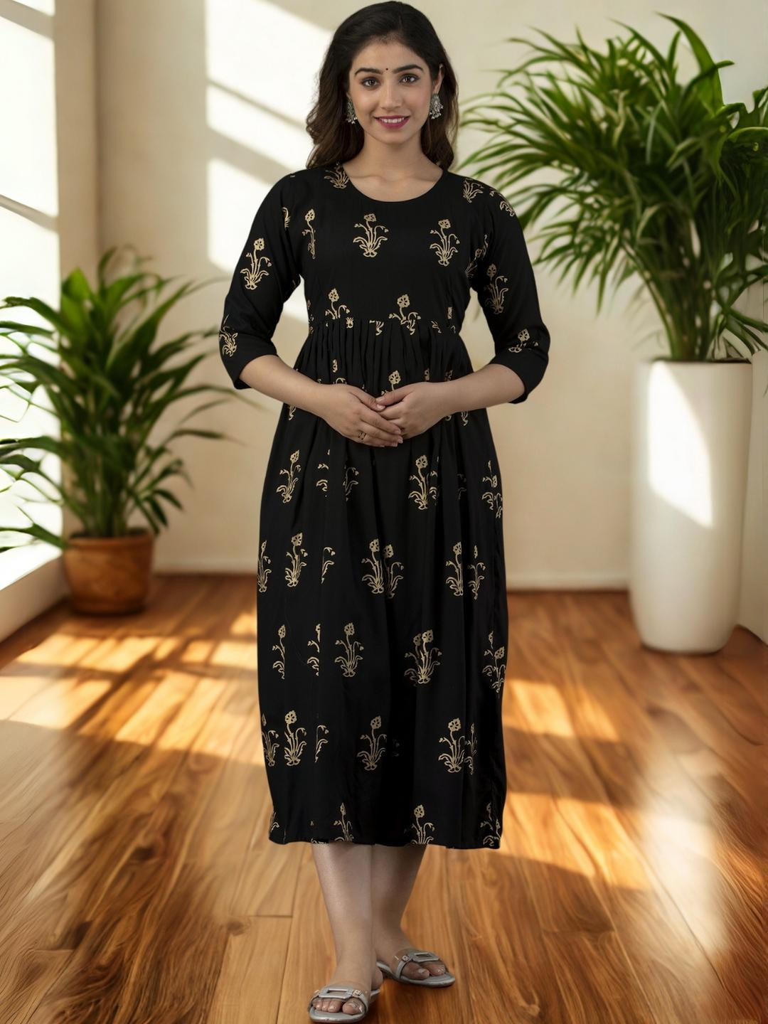 Vaidiki Women Plus Size Maternity Dress