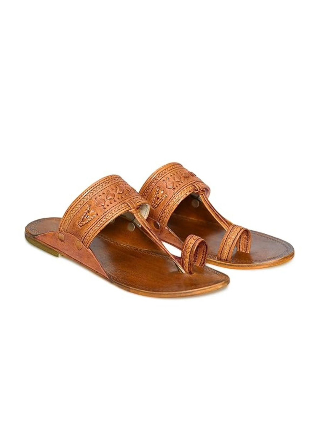 STEPHORN Men Leather Kolhapuri Sandals