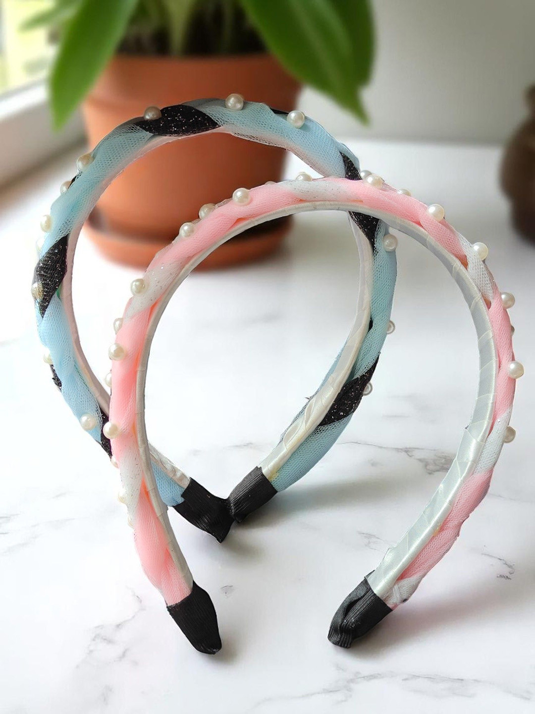 LYTIX Girls Pack Of 2 Beaded Hair Band