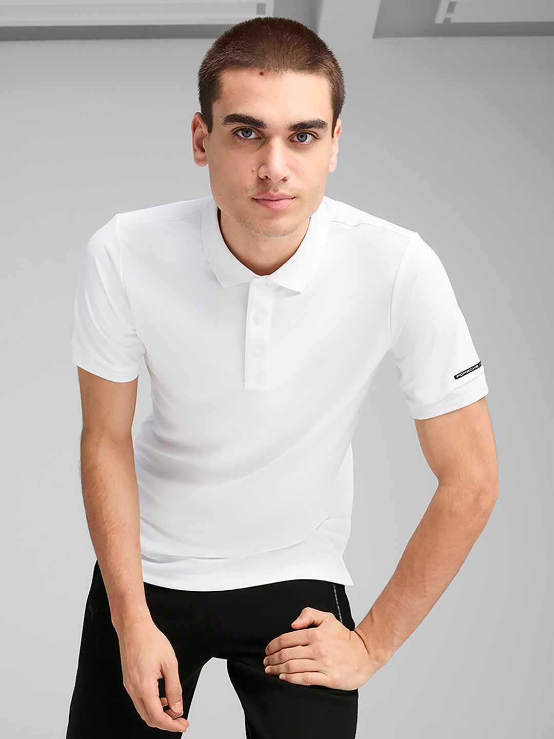 PUMA Motorsport Porsche Design Moisture-Wicking Performance Cotton Polo T-shirt