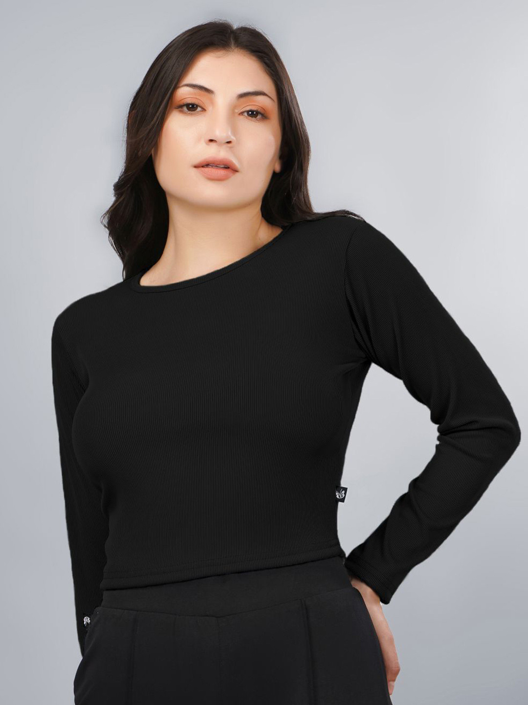 Plus Size Women Fitted Crop Top