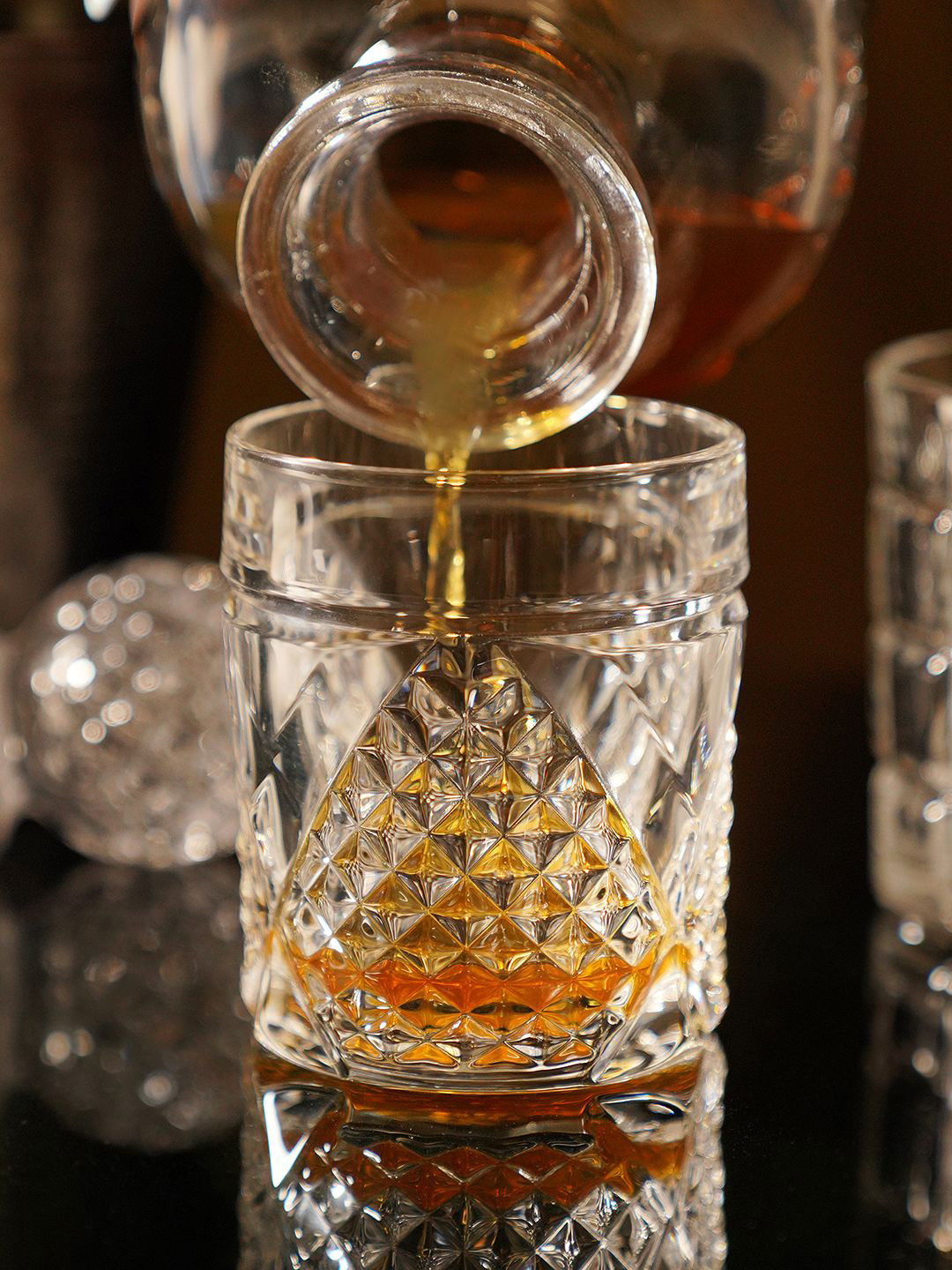 Pure Home and Living Transparent Whiskey Glass 320 ML