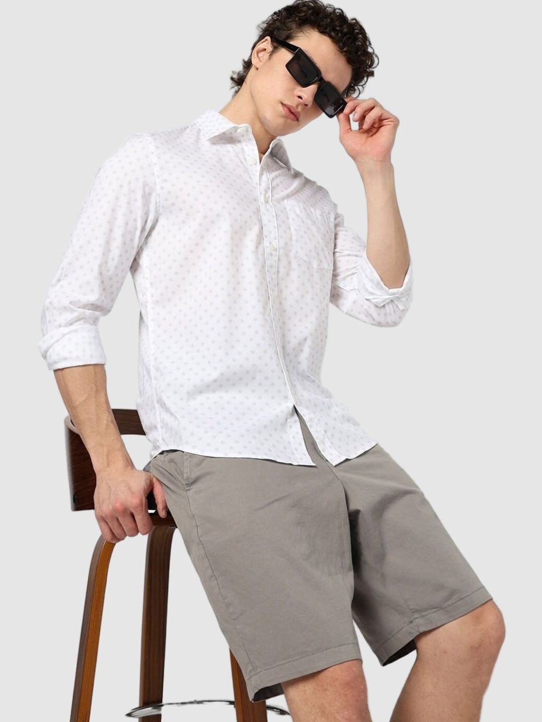 GAP All Over Printed Poplin Button Down Collar Neck Shirt