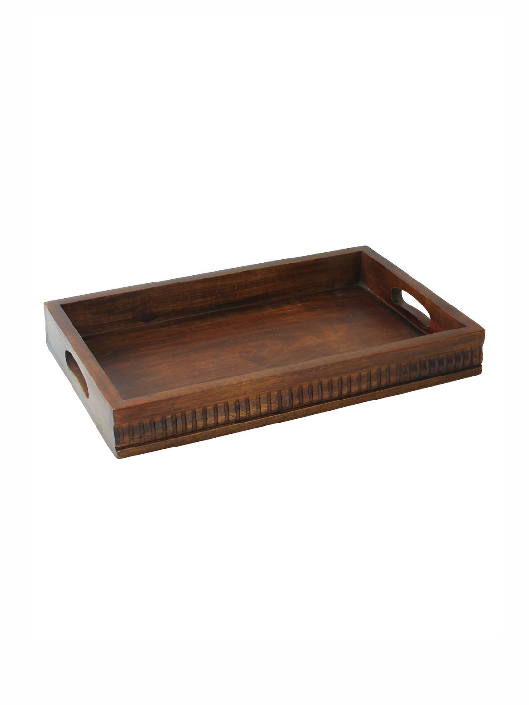 House This Kavar Brown Easy To Clean Rectangle Wooden Serving Tray