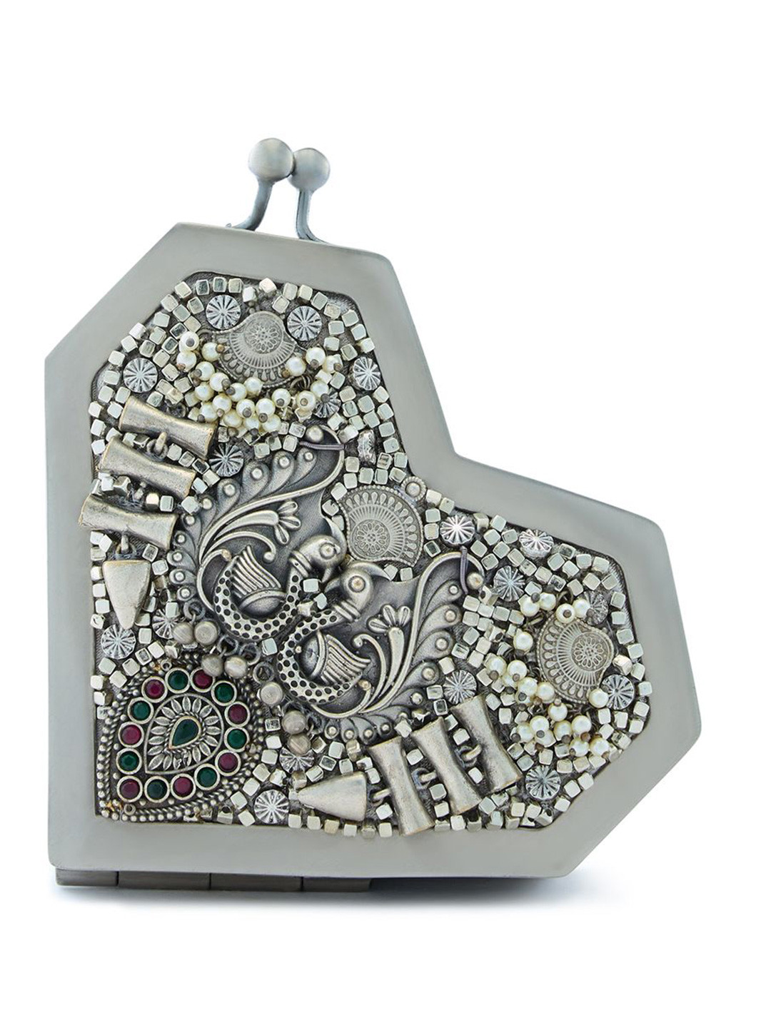 Anaar India Edit Slingette Embellished Box Clutch