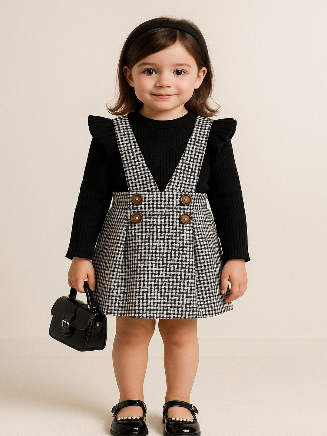 FABIZZA Girls Striped Long Sleeves T-shirt With Skirt