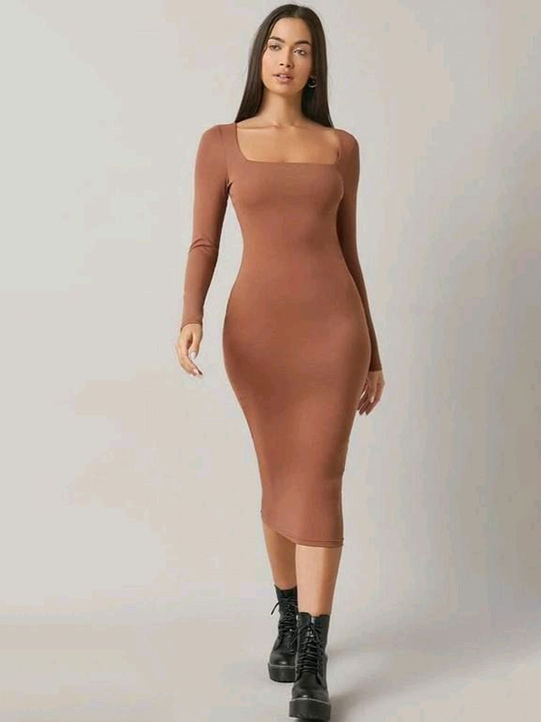 ZEROZABAR Women Bodycon Midi Dress