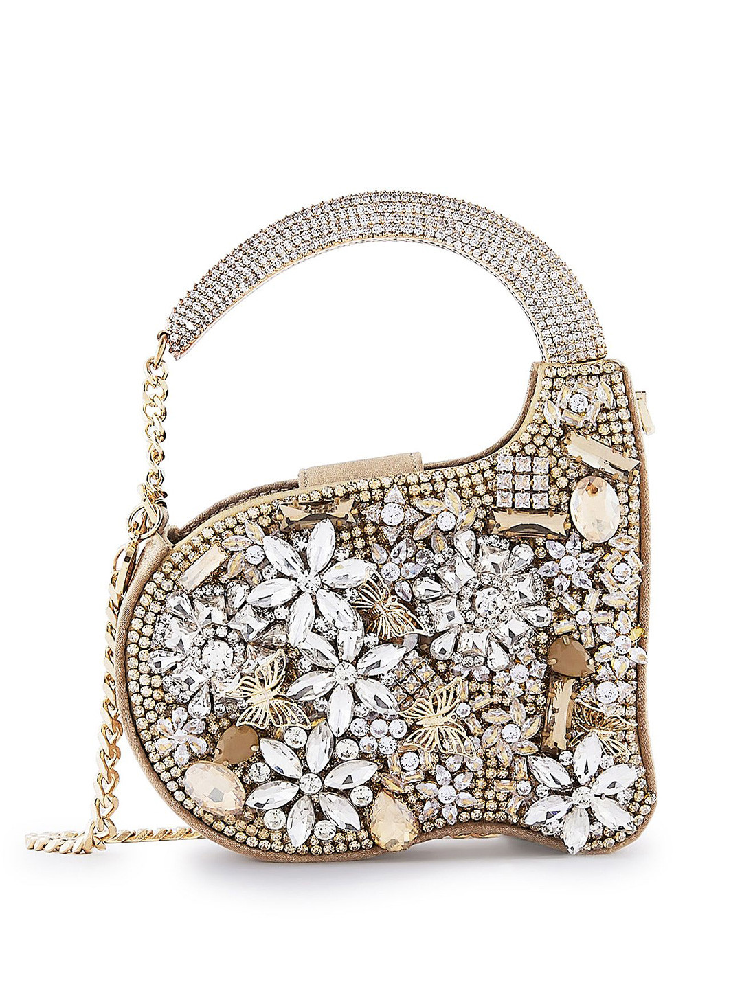 Anaar Butterfly Annette Embellished Box Clutch