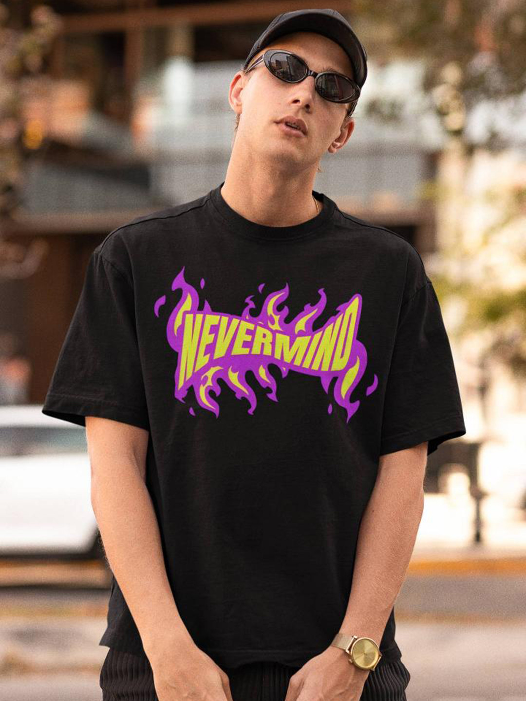 Hatke Trends Men Graphic Printed Round Neck Regular Fit T-shirt