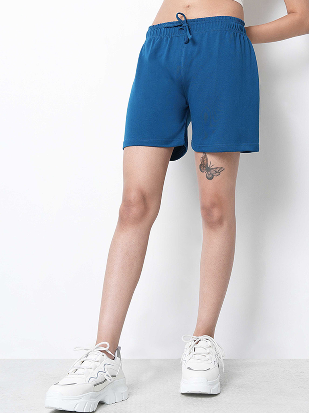 ZUYA Women High-Waist Lounge Shorts Elastic Waistband with Drawstring