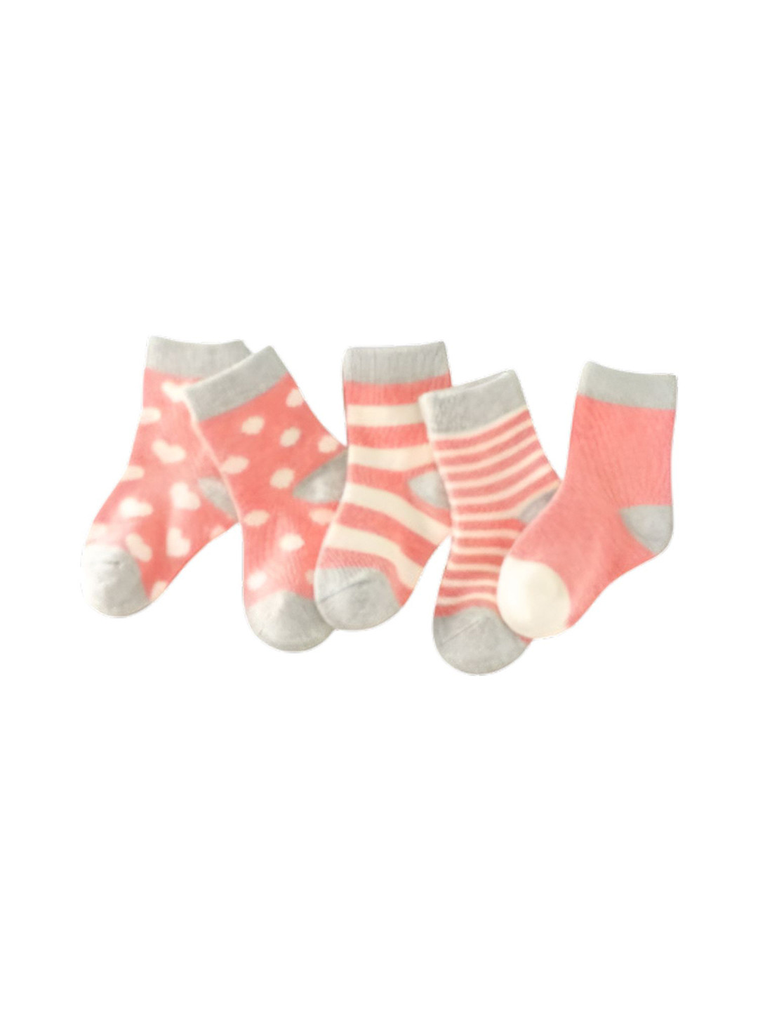 MOMISY Kids Pack Of 5 Printed Anti-Allergenic Ankle-Length Socks