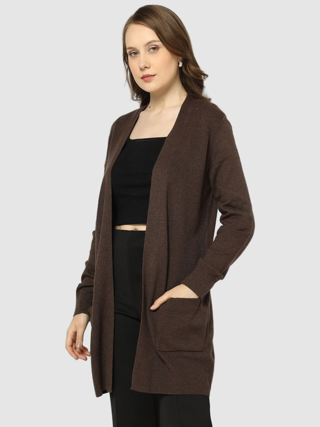 GAP Women Front-Open Longline Cardigan
