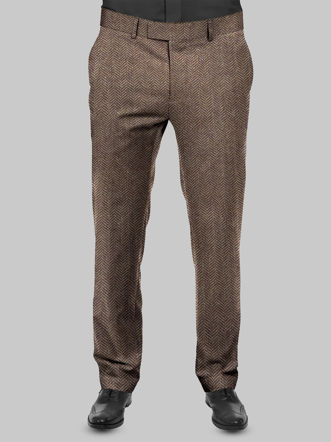 Bigreams Unstitched Wool Herringbone Trouser Fabric