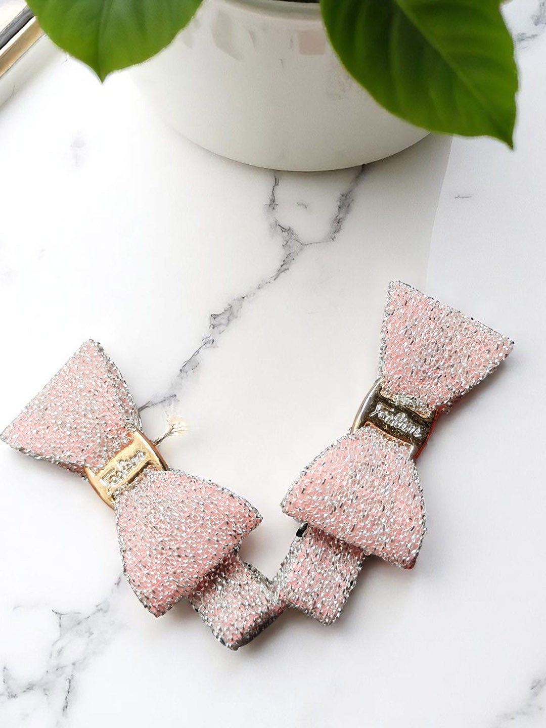 LYTIX Girls Set Of 4 Glittery Metal Assorted Alligator Hair Clips