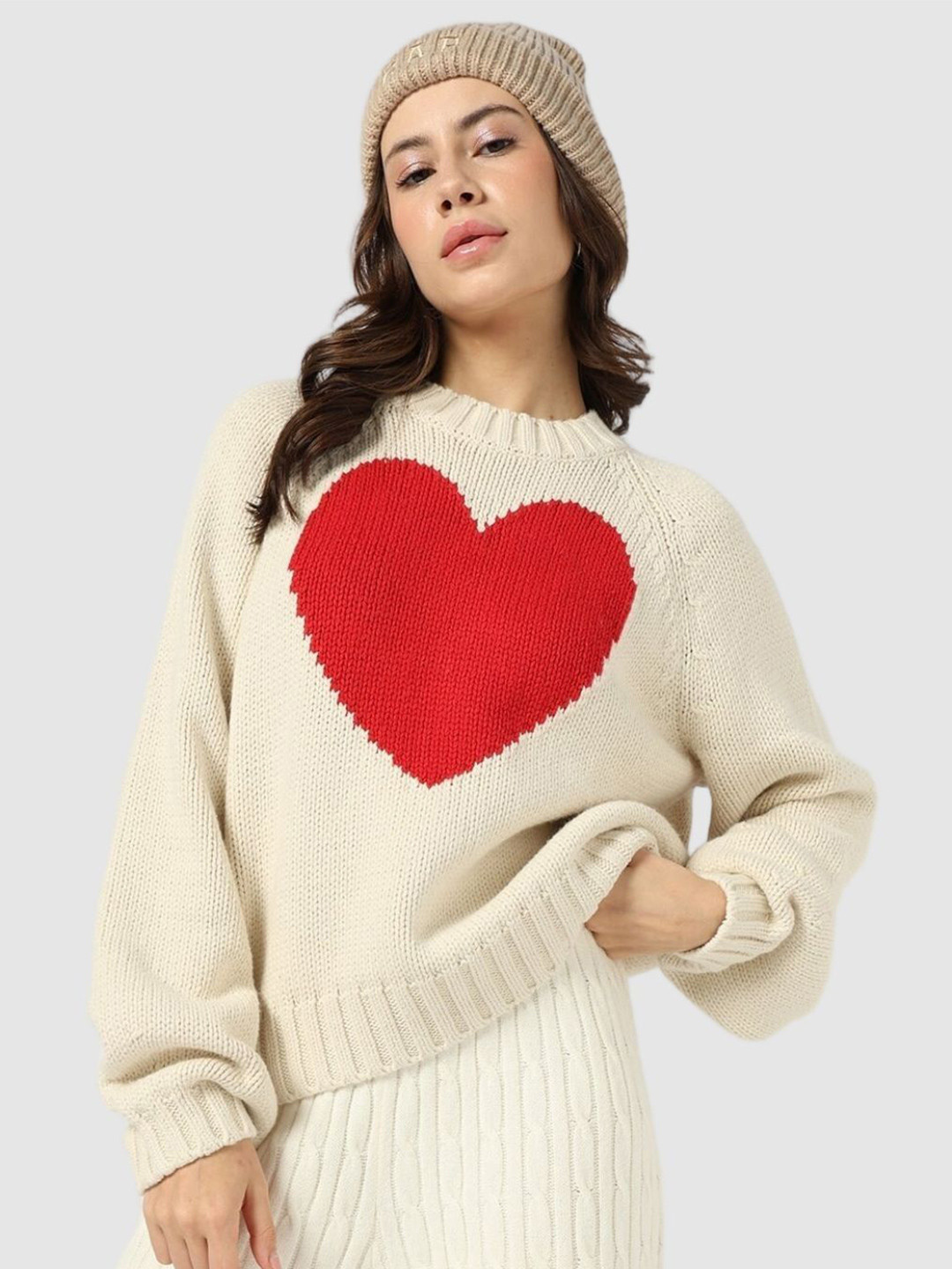 GAP Heart Print Pullover Sweaters