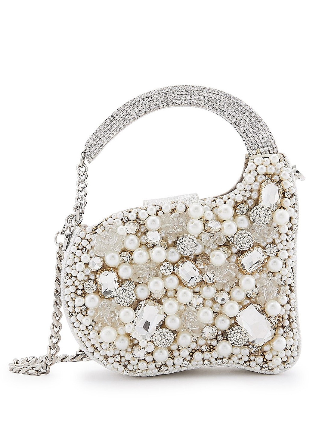 Anaar Bosslady Annette Embellished Wrist Loop Box Clutch