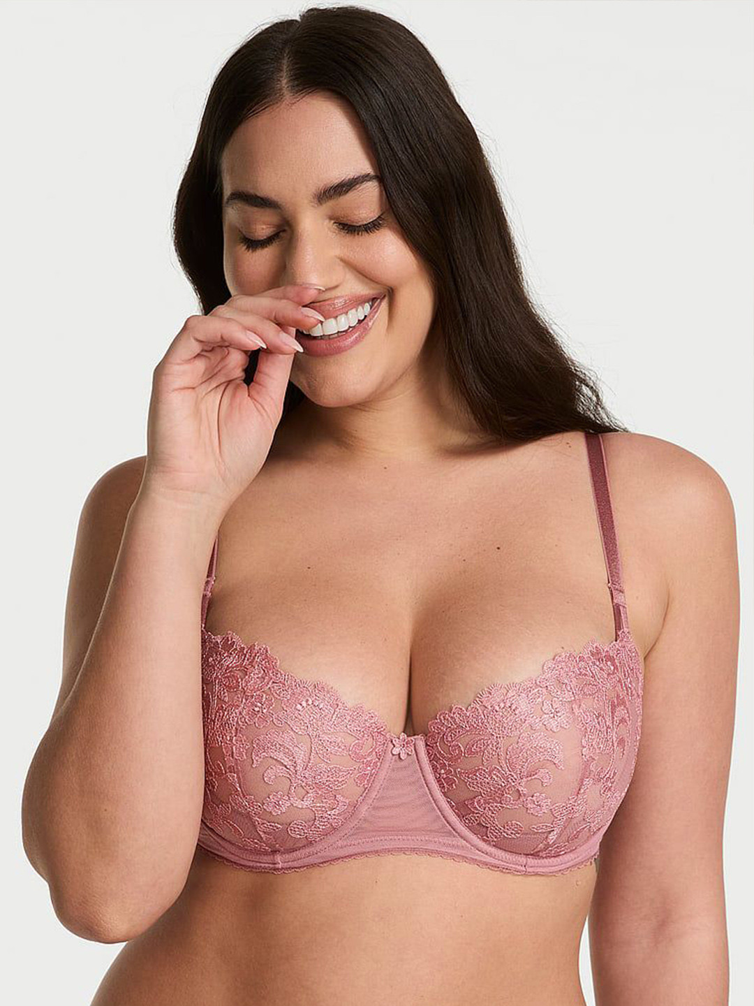 Victoria's Secret Women Self Design Full Coverage Underwired  Balconette Embellished Bra