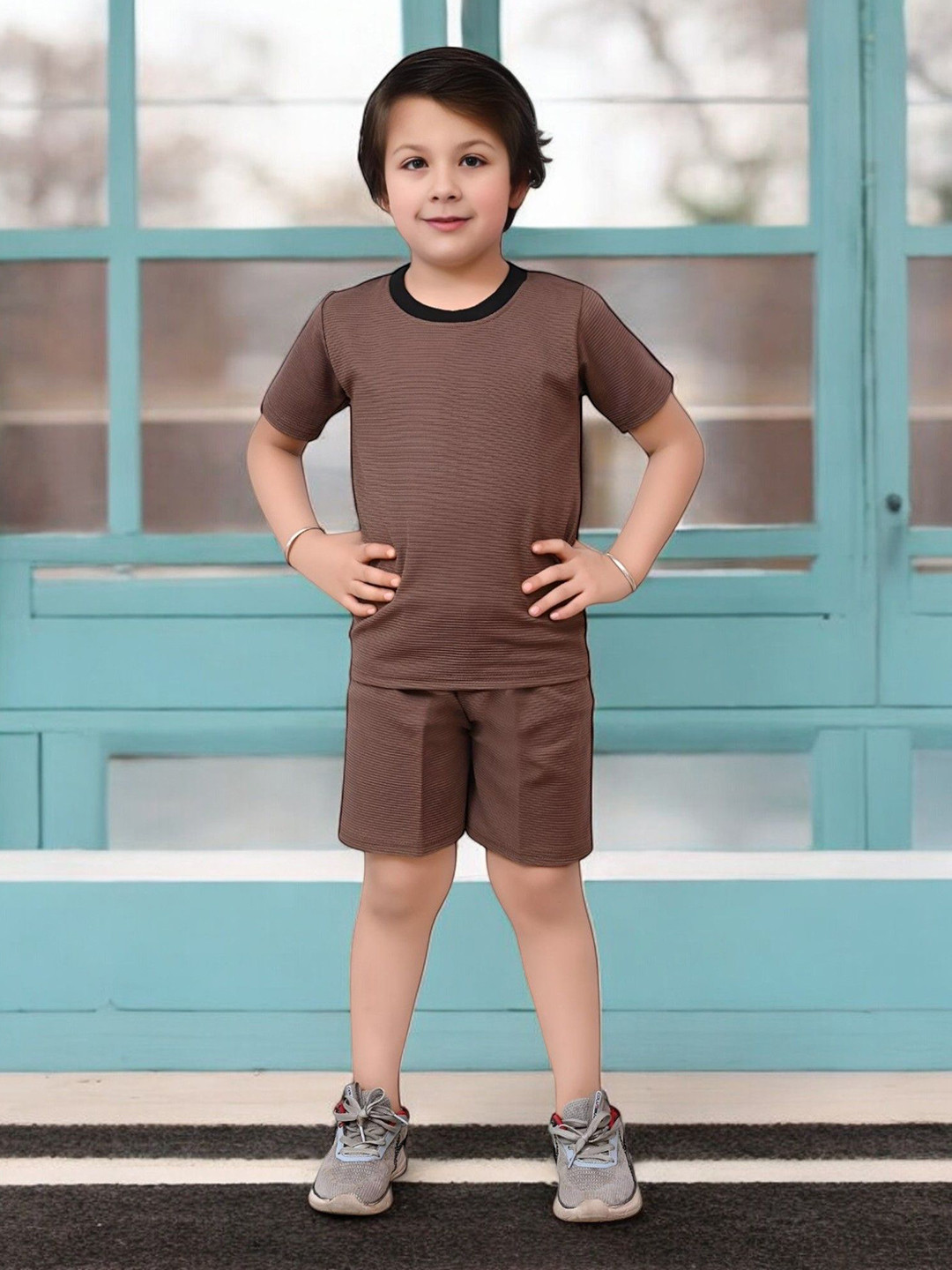 Bold Born Boys Short Sleeves T-shirt With Shorts