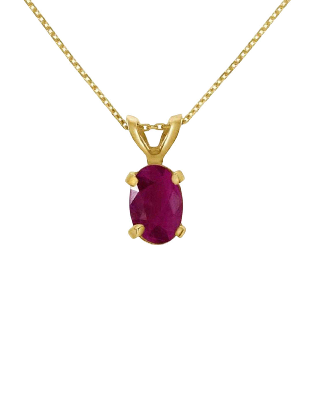GenZcomplex Gold-Plated Ruby Pendant