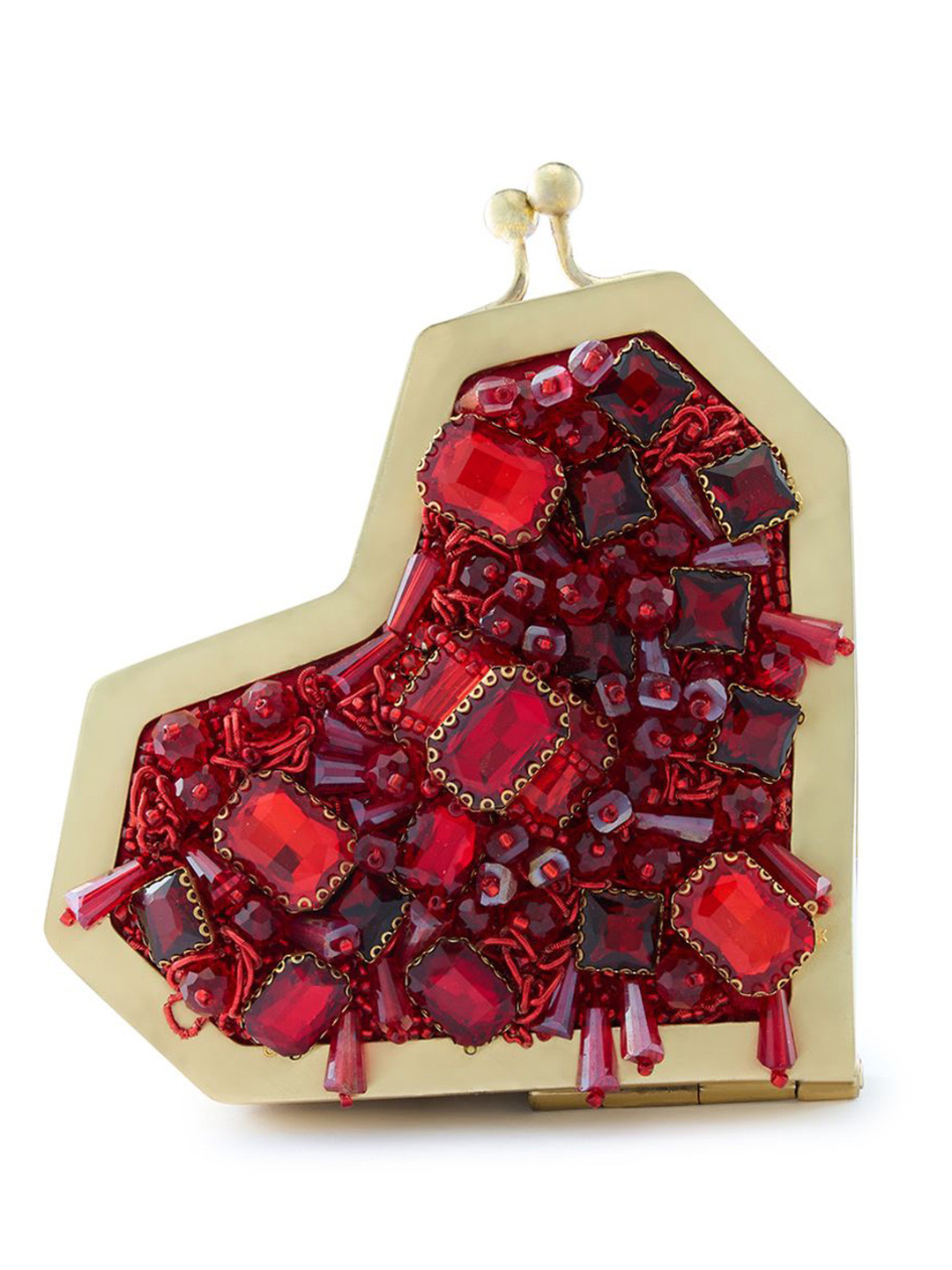 Anaar Scarlet Slingette Embellished Box Clutch