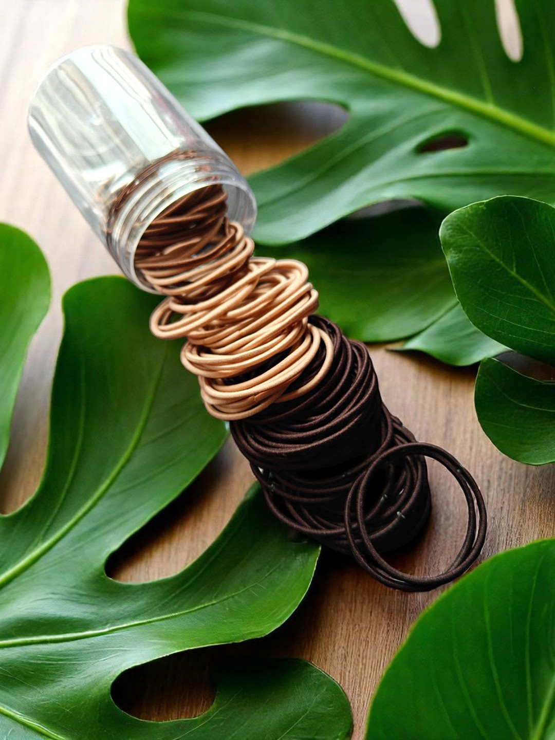 LYTIX Girls 100 Pcs Assorted Seamless Design Ponytail Holders