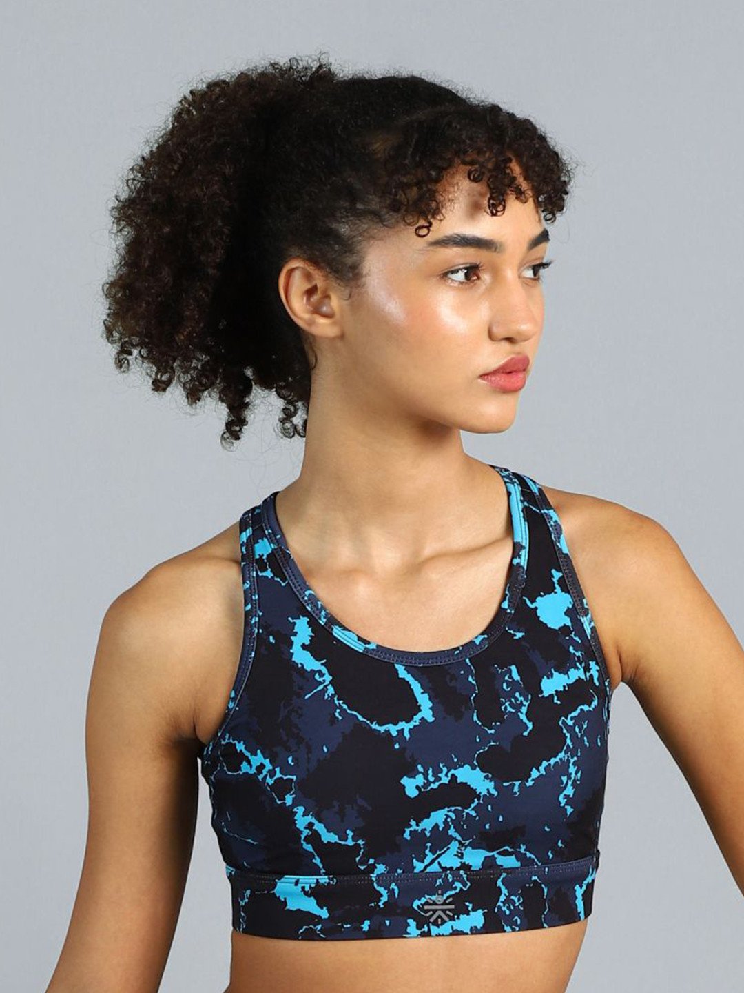CULT Women Printed Racerback High Impact Bra