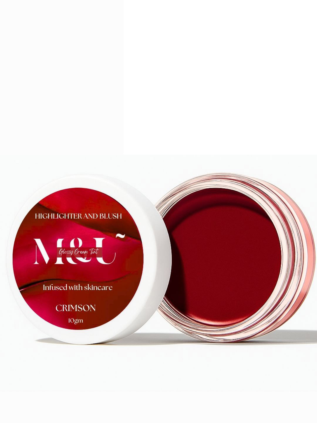 M&U Long Lasting Blush For Tint Lip & Cheeks - 10 ml - Crimson