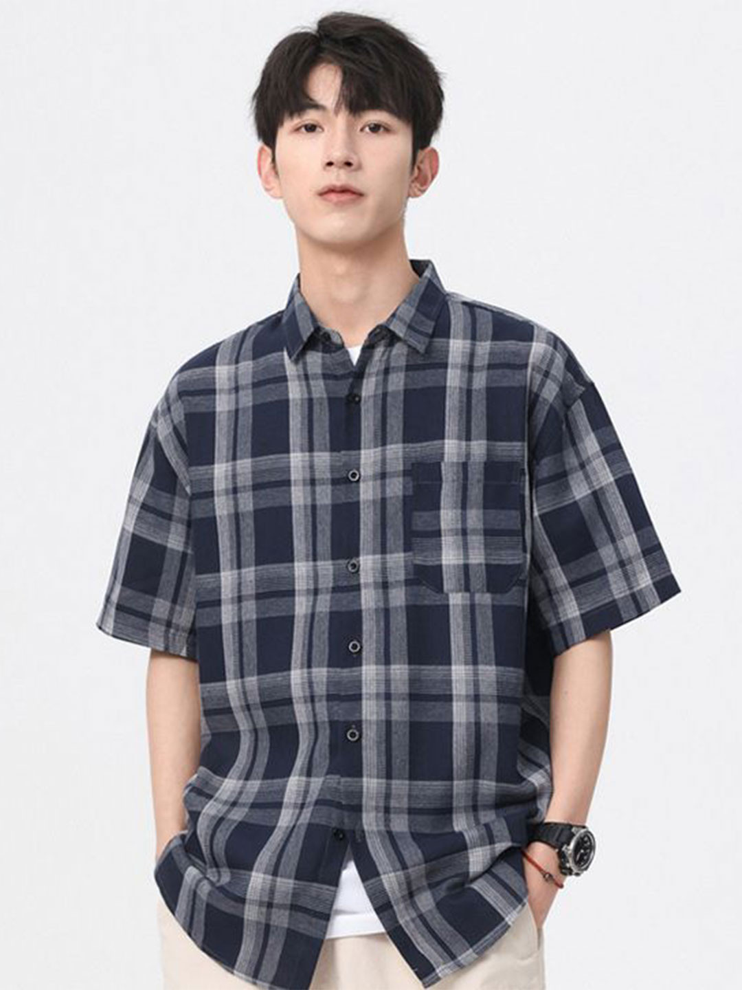 StyleCast x Revolte Buffalo Checked Cutaway Collar Shirt