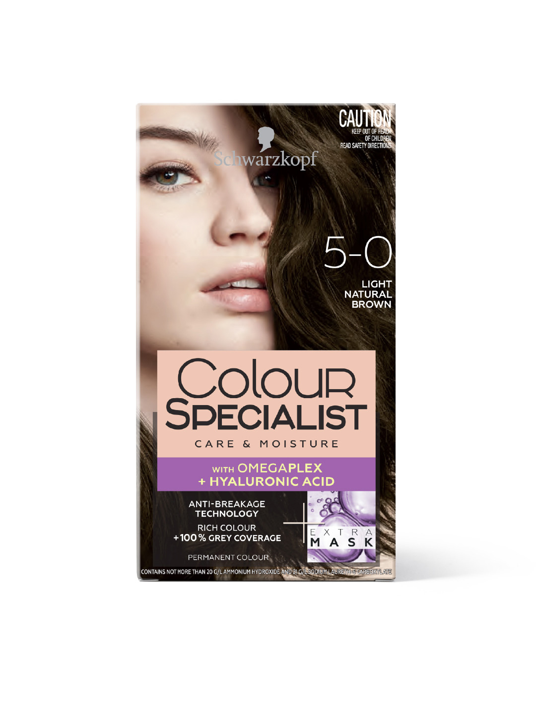 Schwarzkopf Colour Specialist Permanent Hair Colour 165ml - Light Natural Brown 5.0