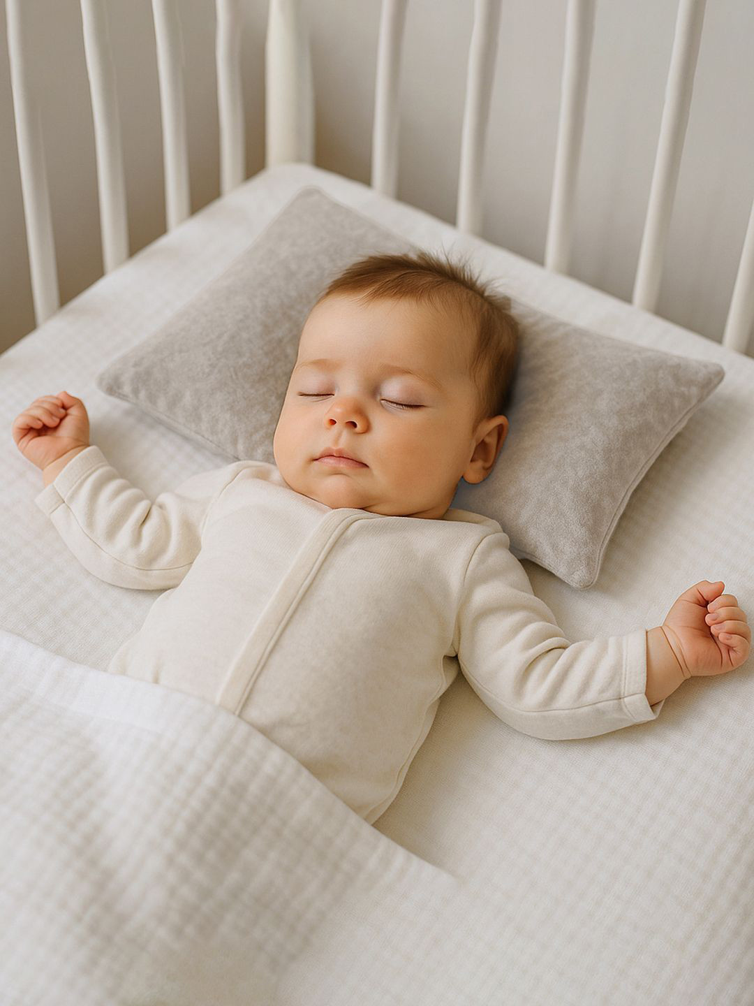 Kuber Industries Unisex Kids Textured Microfibre Baby Pillow