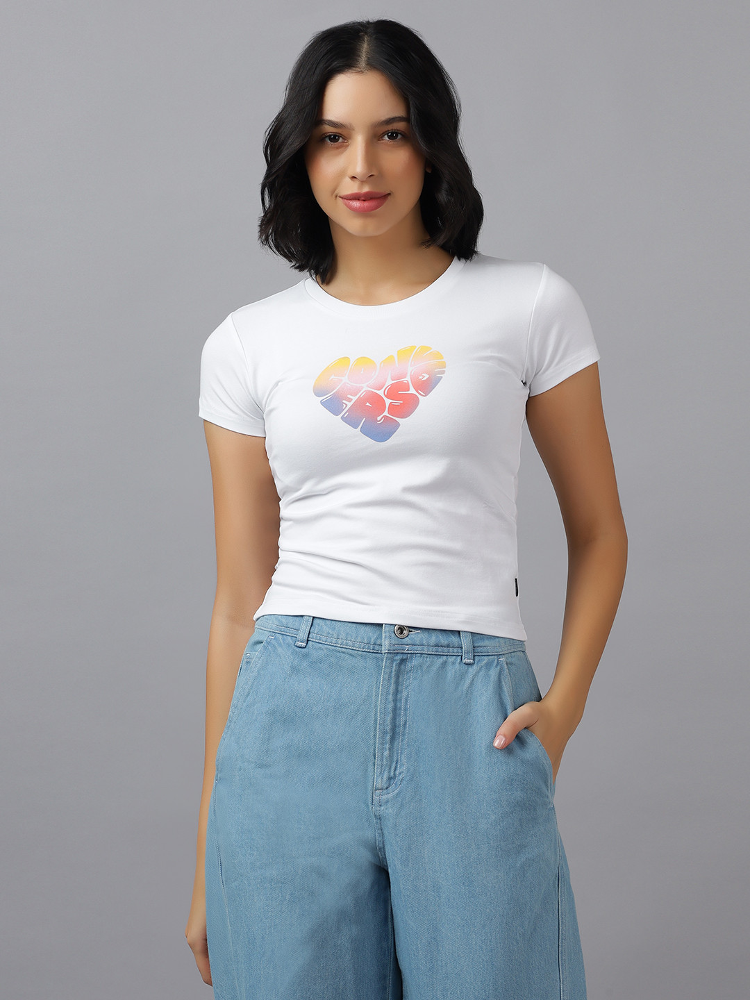 Converse Women Graphic Heart Print T-Shirt