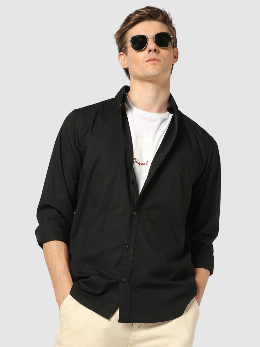 GAP Regular Fit Shirt With Patch Pocket