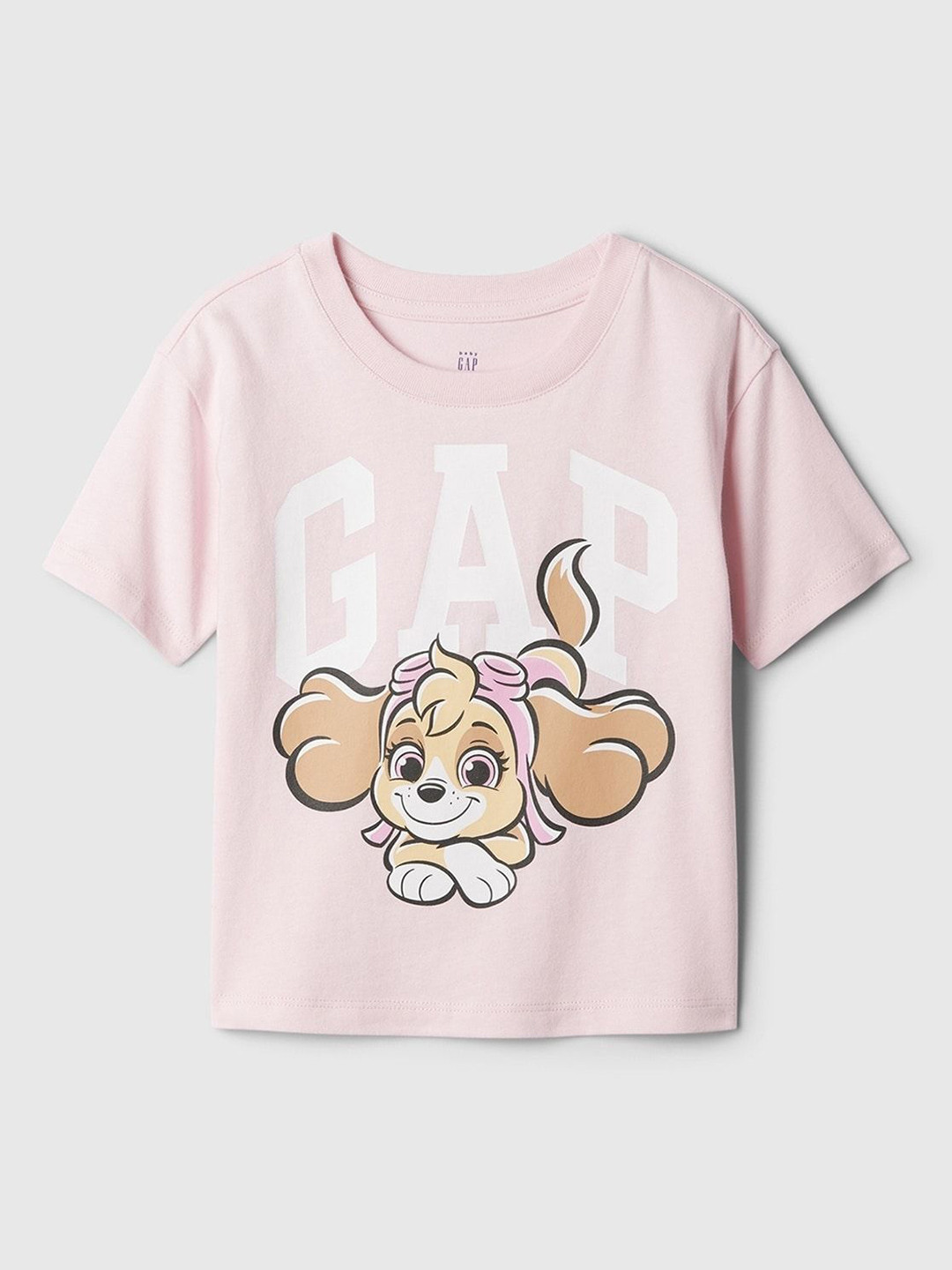 GAP Girls Brand Logo Printed Paw Patrol Relaxed Fit Round Neck Pure Cotton T-shirt