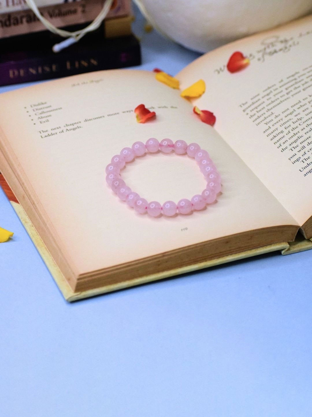 Love Rocks Rose Quartz Natural Stone Bracelet
