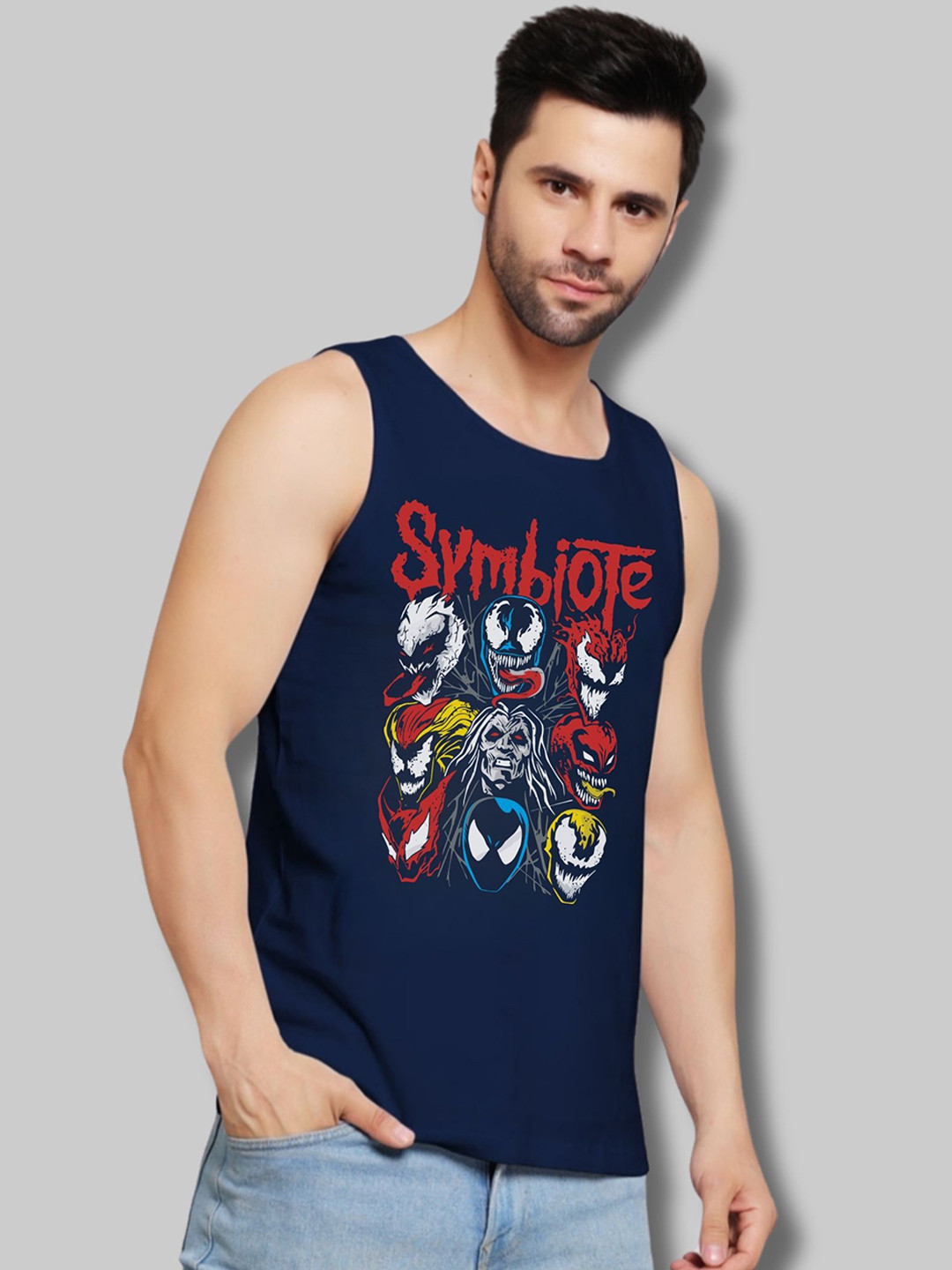 UpClothing Cotton Round Neck Gym Vest UC-PV-NV|SPIDERMAN-S