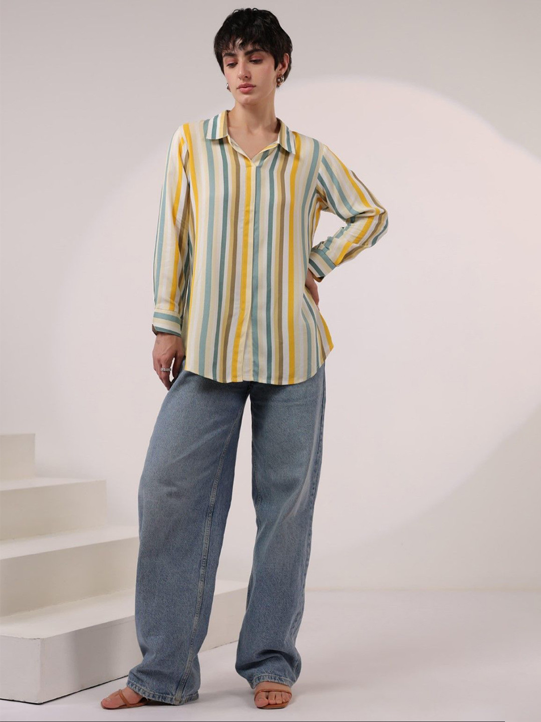 AUTUMN LANE Kara Vibe Stripes Top