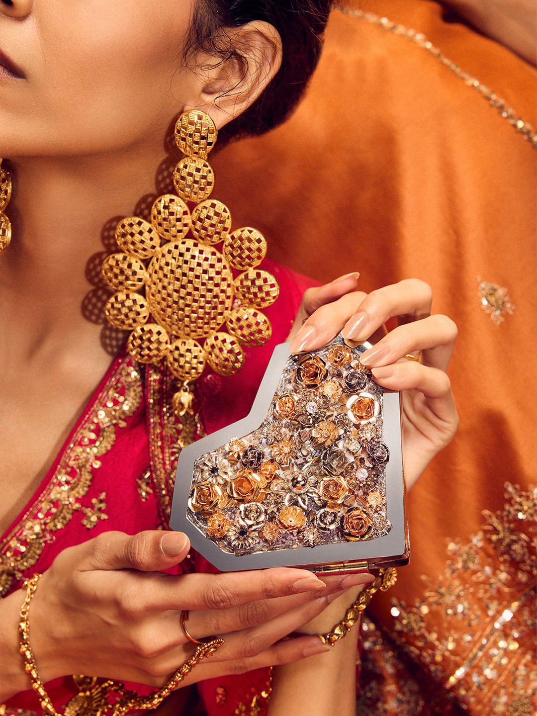 Anaar Cult Slingette Embellished Box Clutch