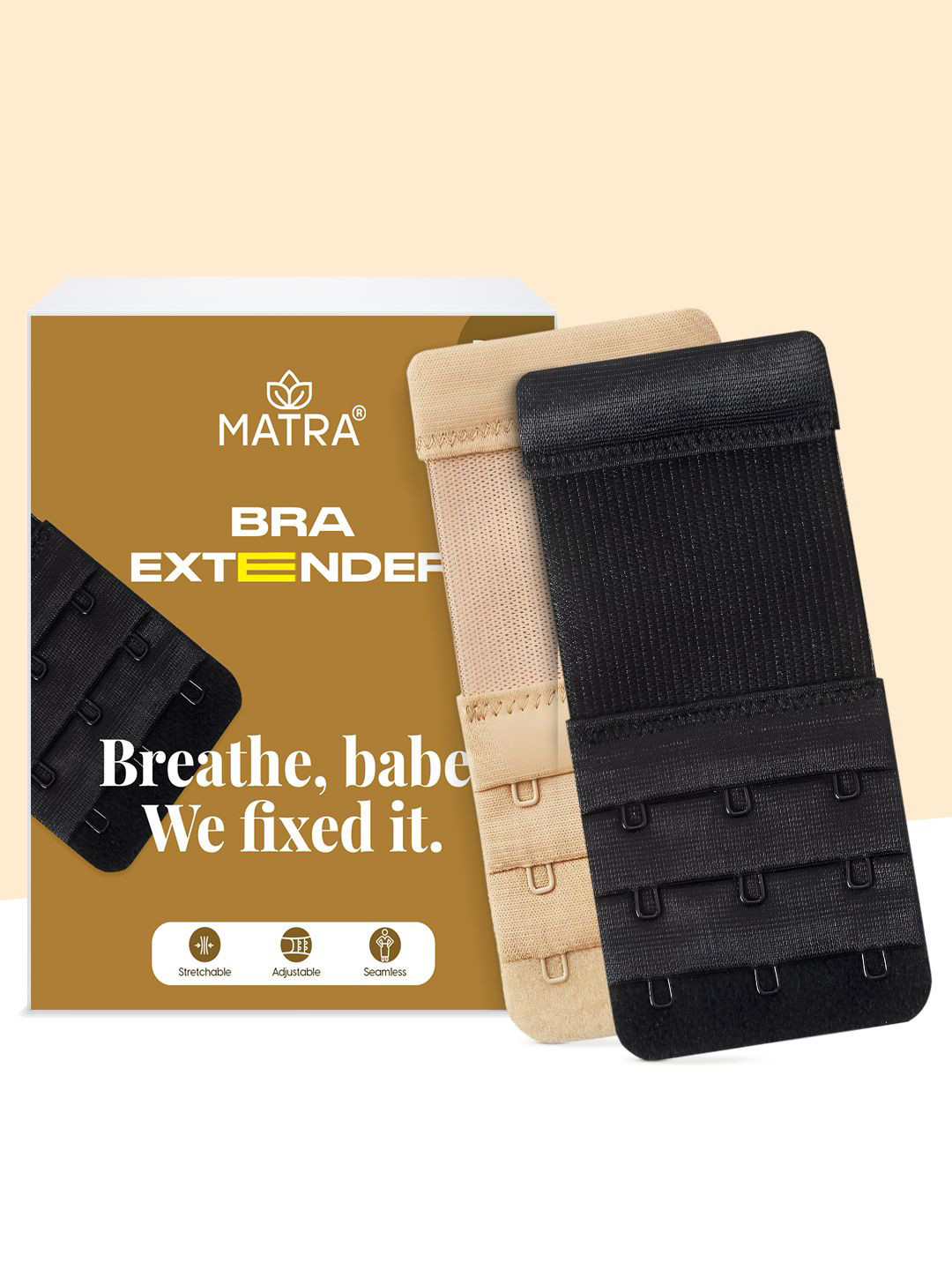 MATRA Women Pack of 2 All Day Comfort Bra Straps and Extenders Lingerie accessories