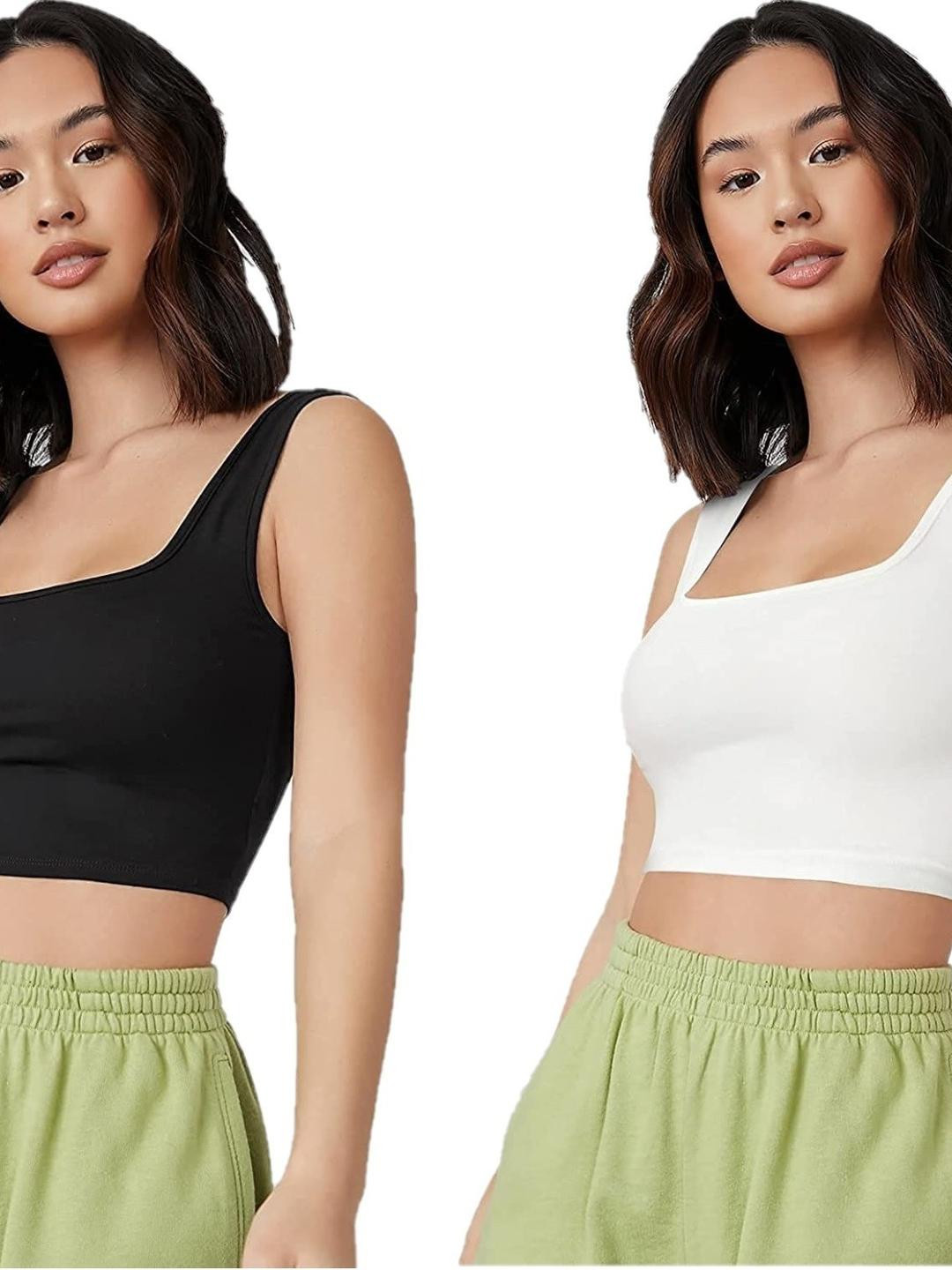 PINOVO Black Cotton Tops