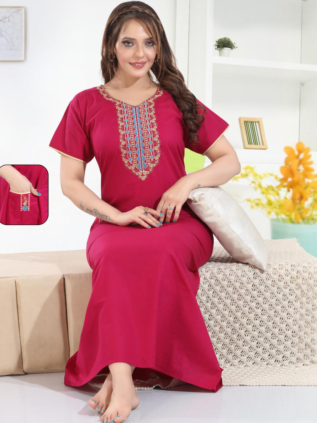 TRUNDZ Maxi Nightdress - Pink