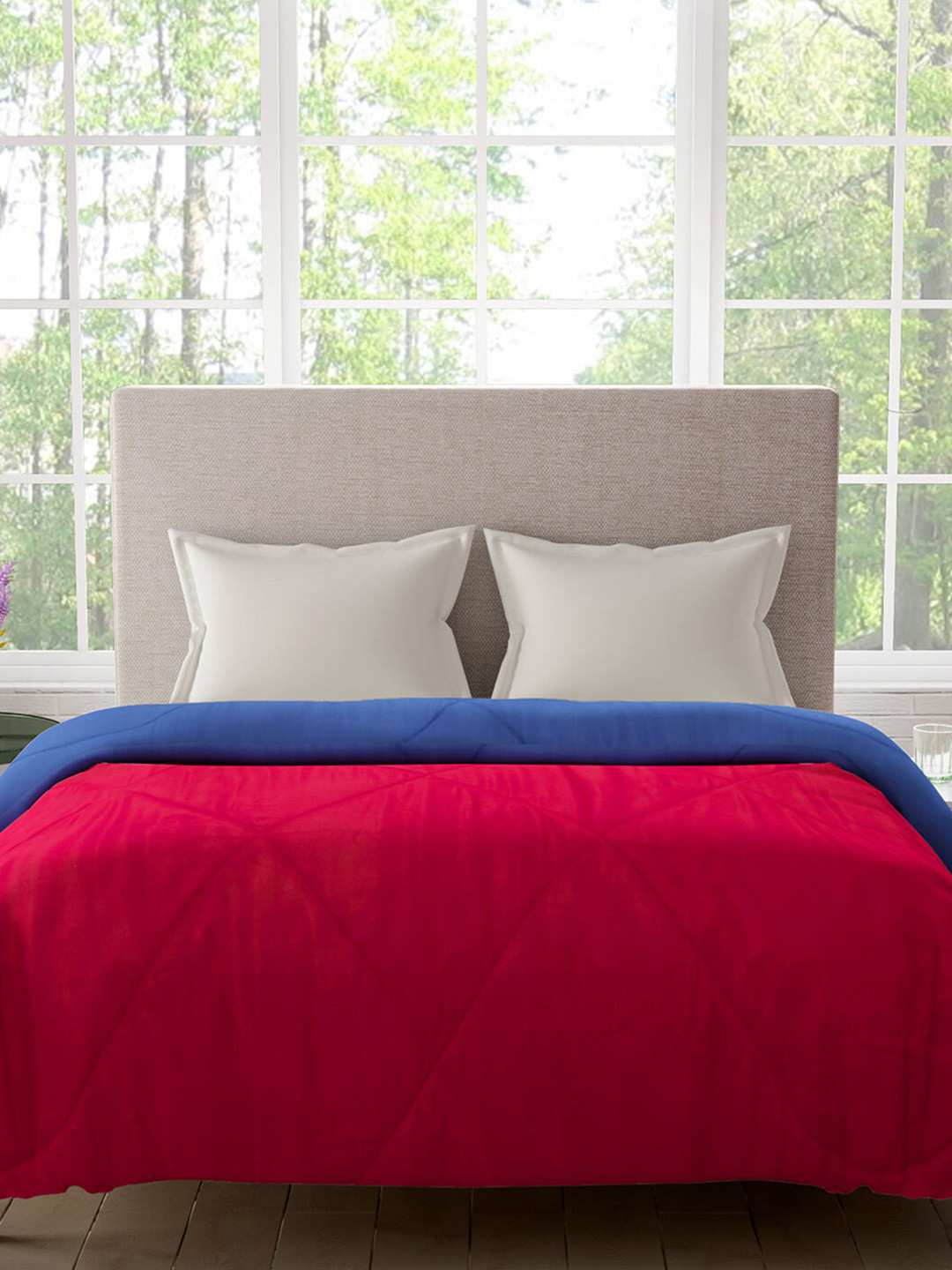 STELLAR HOME Blockbuster Blue & Red Heavy Winter 120 GSM Double Bed Comforter