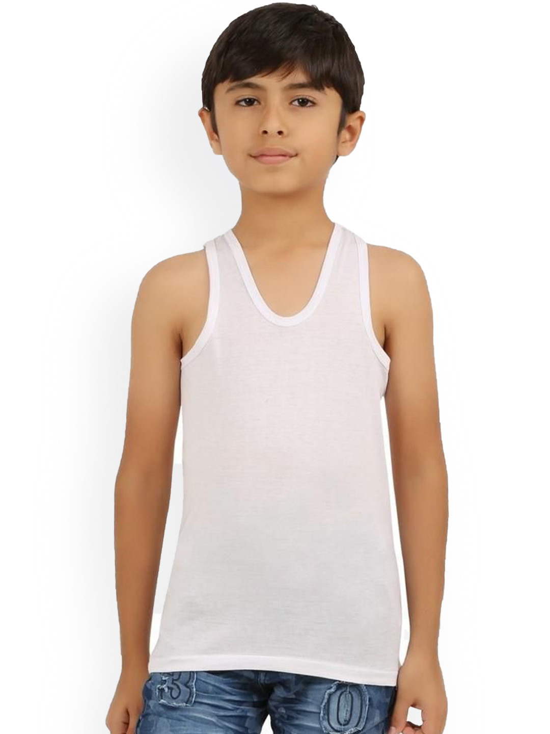 NEW TRINATH HOSIERY Boys Undershirt Vest RBV-03-White