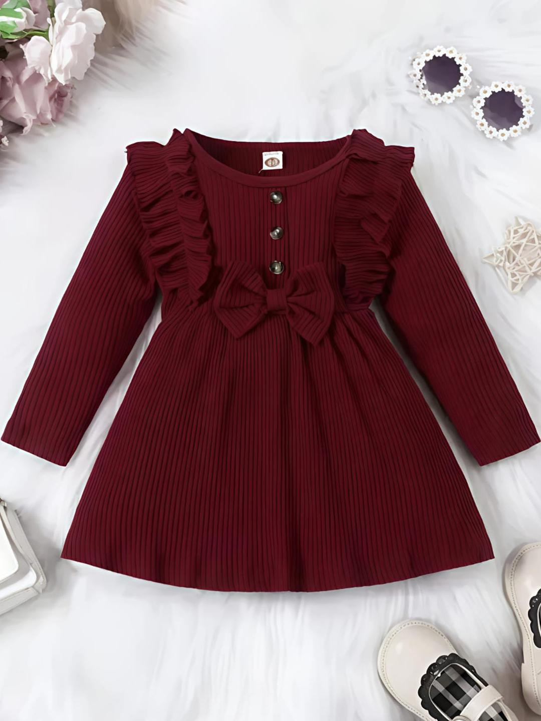 THOILLLING Ruffled A-Line Midi Dress