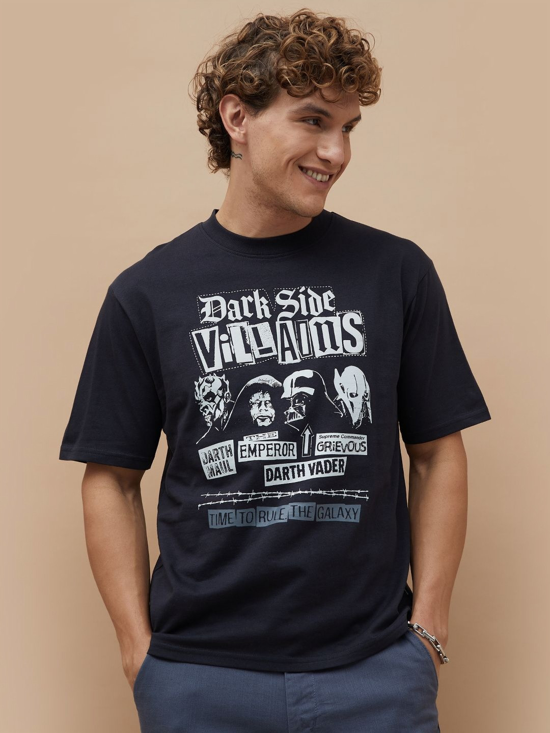 Fame Forever by Lifestyle Typography Printed Round Neck Short Sleeves Cotton T-shirt