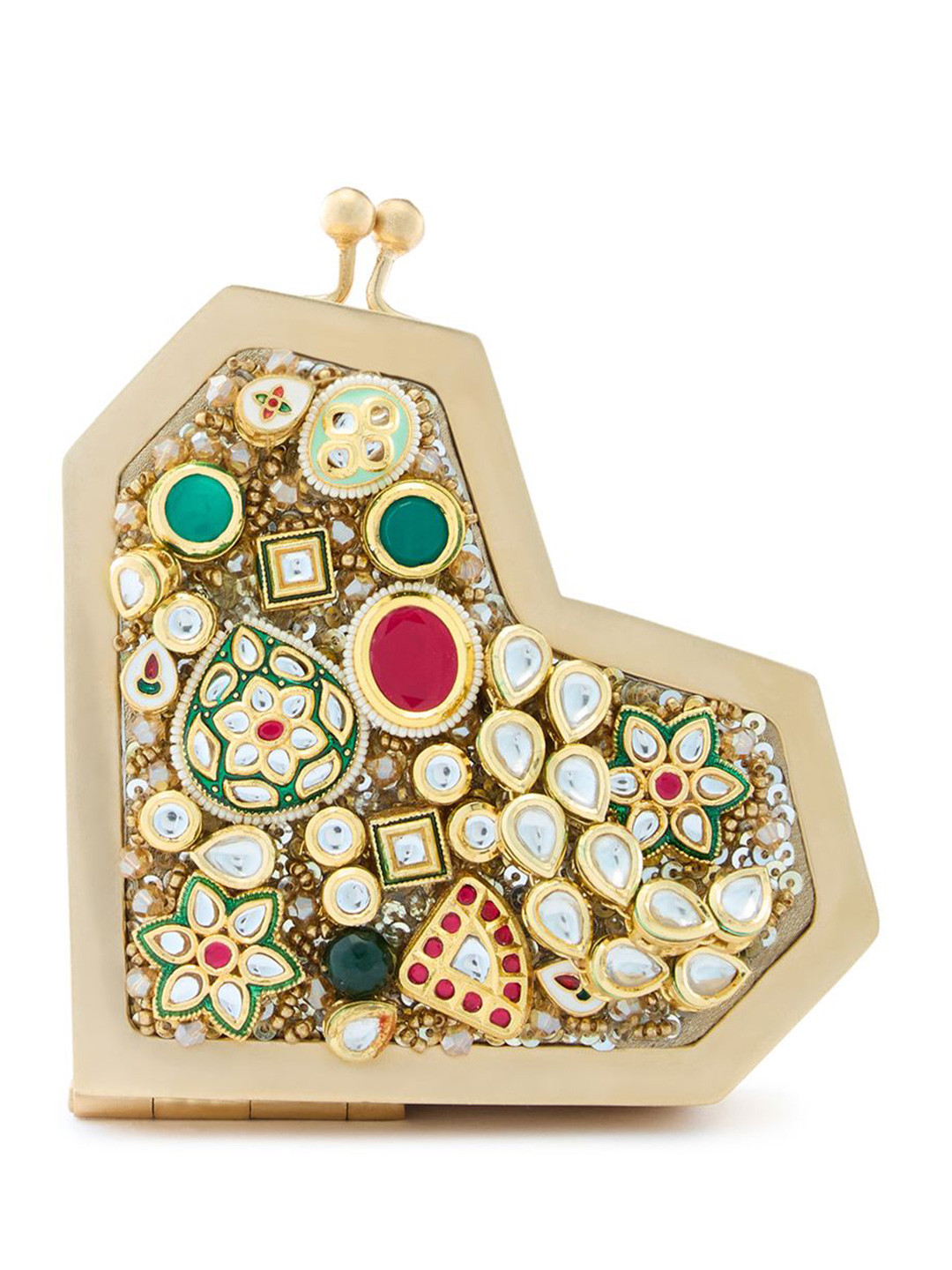 Anaar Tribe Slingette Embellished Box Clutch