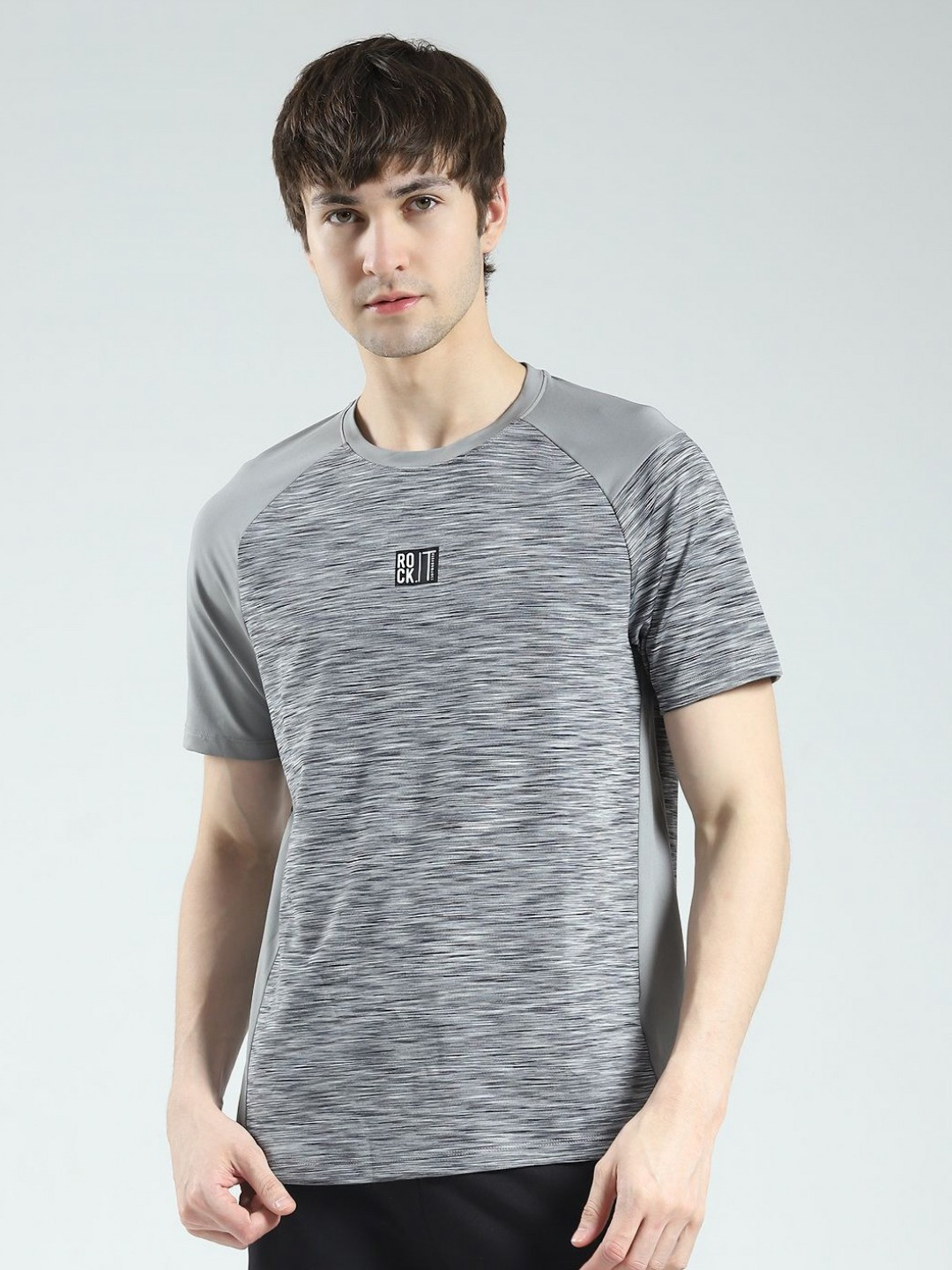 rock.it Abstract Printed Round Neck Raglan Sleeves T-shirt