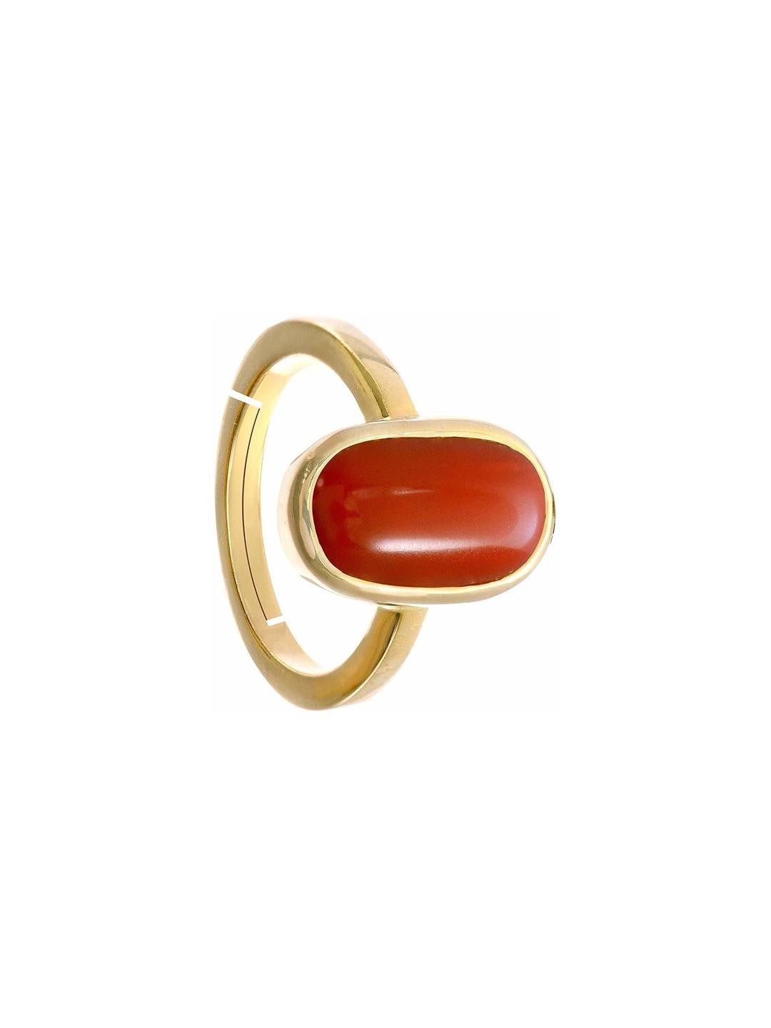 GenZcomplex Unisex Gold-Plated 11.25 Carat Munga Studded Finger Ring