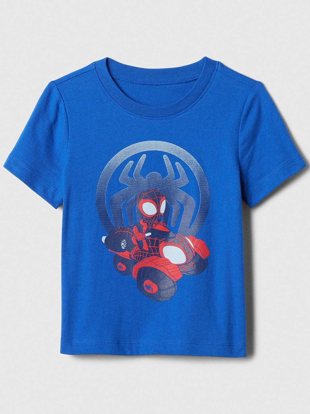 GAP Boys Spider-Man Graphic Printed Round Neck Cotton T-shirt