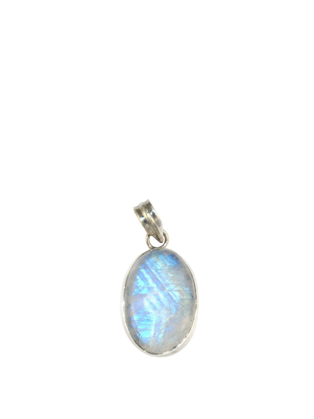 GenZcomplex Unisex Silver Moonstone Stone Pendant