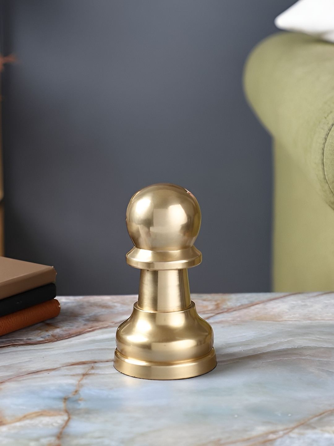 Decor de Maison Gold-Toned Chess Pawn Showpiece
